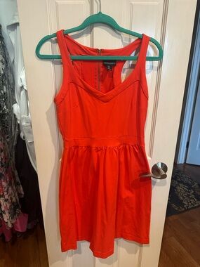 Cynthia Rowley Bright Red V-Neck Fit & Flare Mini Dress